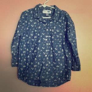 Girls button up long sleeve top